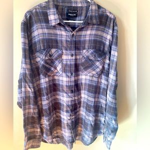 Kenneth Cole boyfriend style oversized flannel size XL